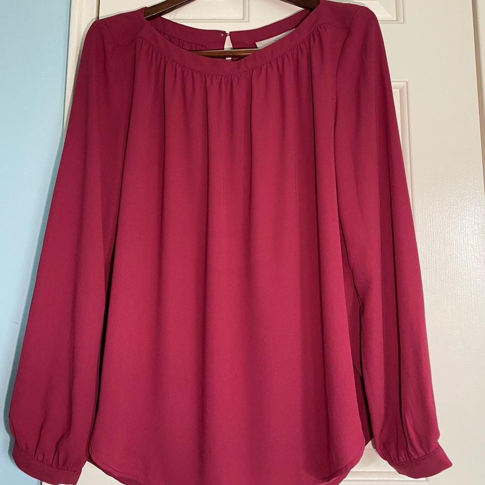 Loft Maroon Blouse